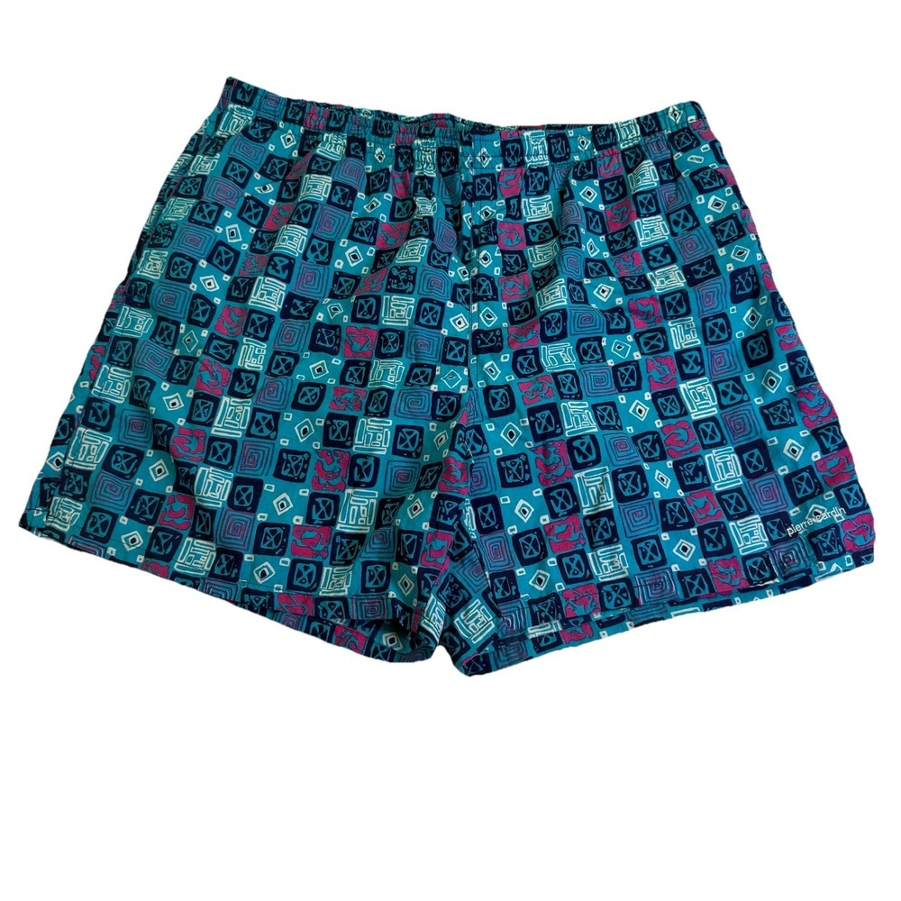 Pierre Cardin‎ Swim Trunks Men Large Multicolor Excellent 90s Tribal Vaporwave